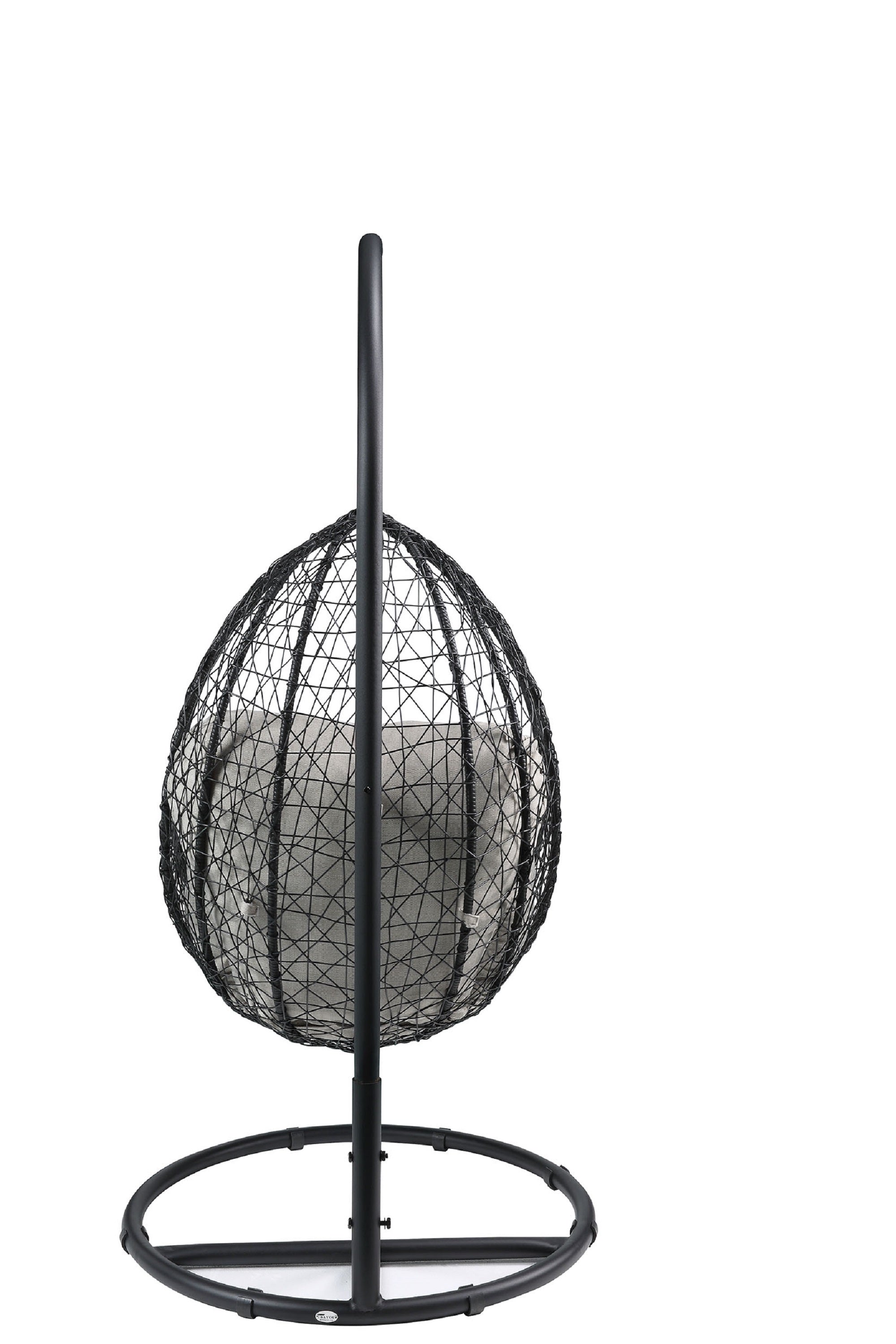 38" Outdoor Metal Swinging Egg Chair