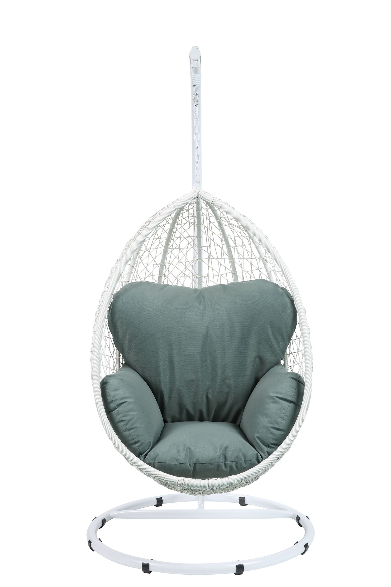 38" Outdoor Metal Swinging Egg Chair