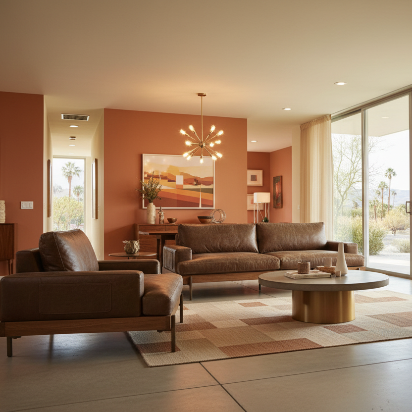 95" Chocolate Brown Top-Grain Leather Sofa