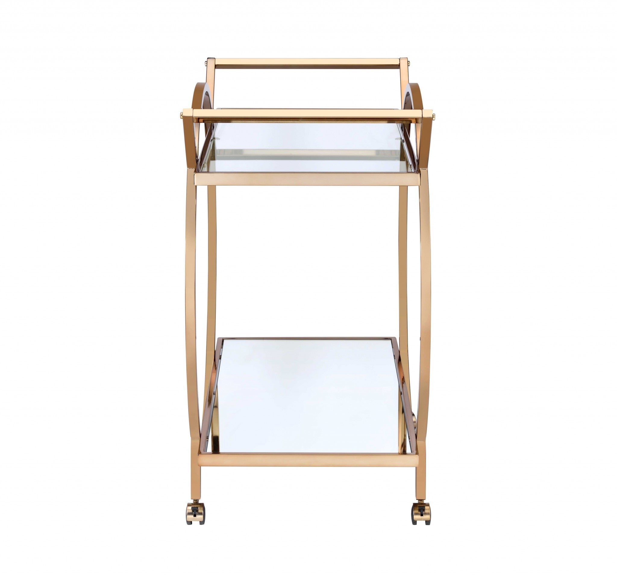 33" Champagne Circle Serving Cart