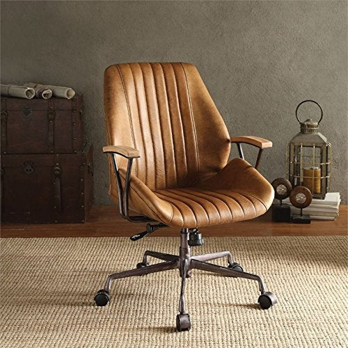 24" Faux Leather Channel Office Chair