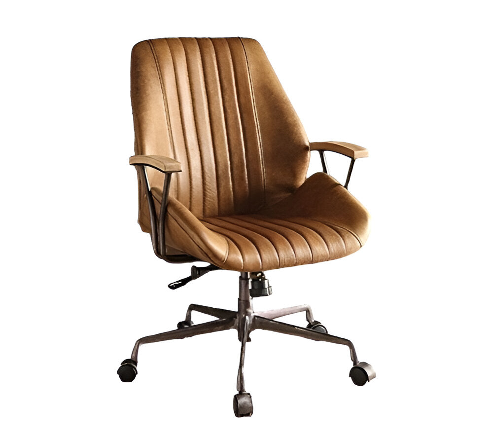 24" Faux Leather Channel Office Chair