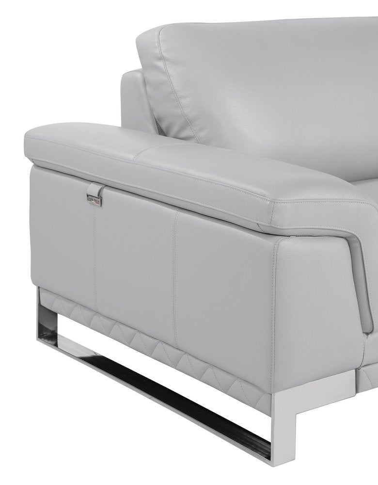 2 Piece Italian Leather Five Person Seating Set