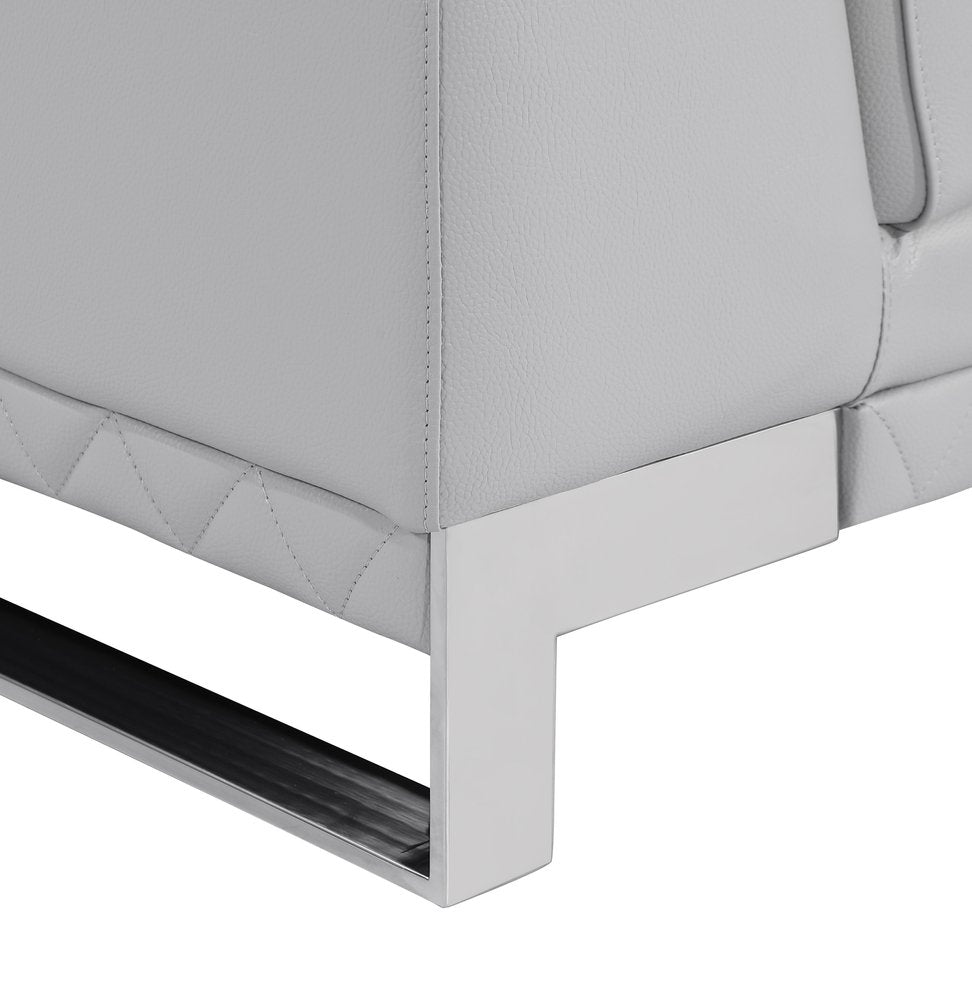 2 Piece Italian Leather Five Person Seating Set