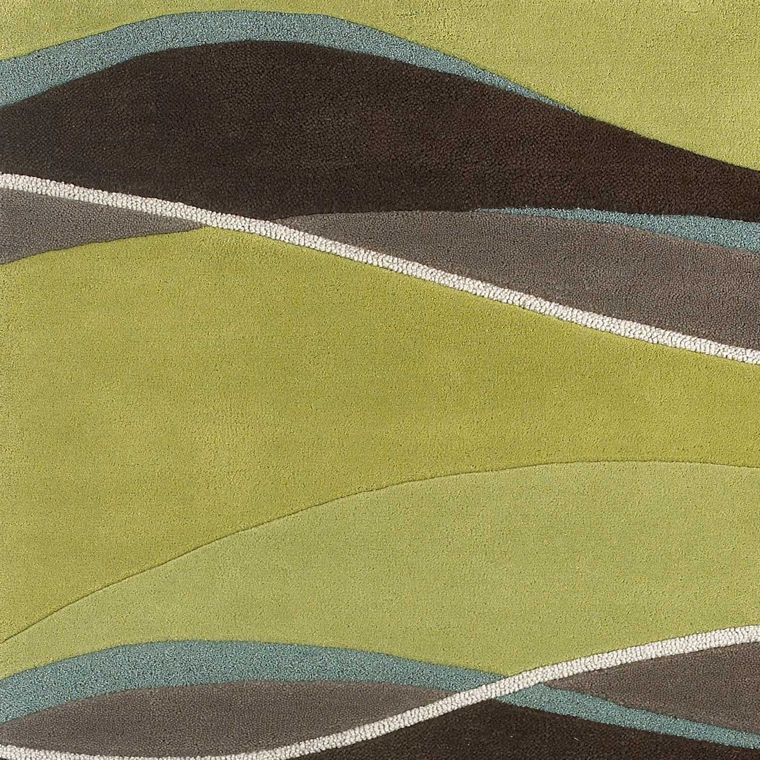 Lime and Mocha Wave Rug