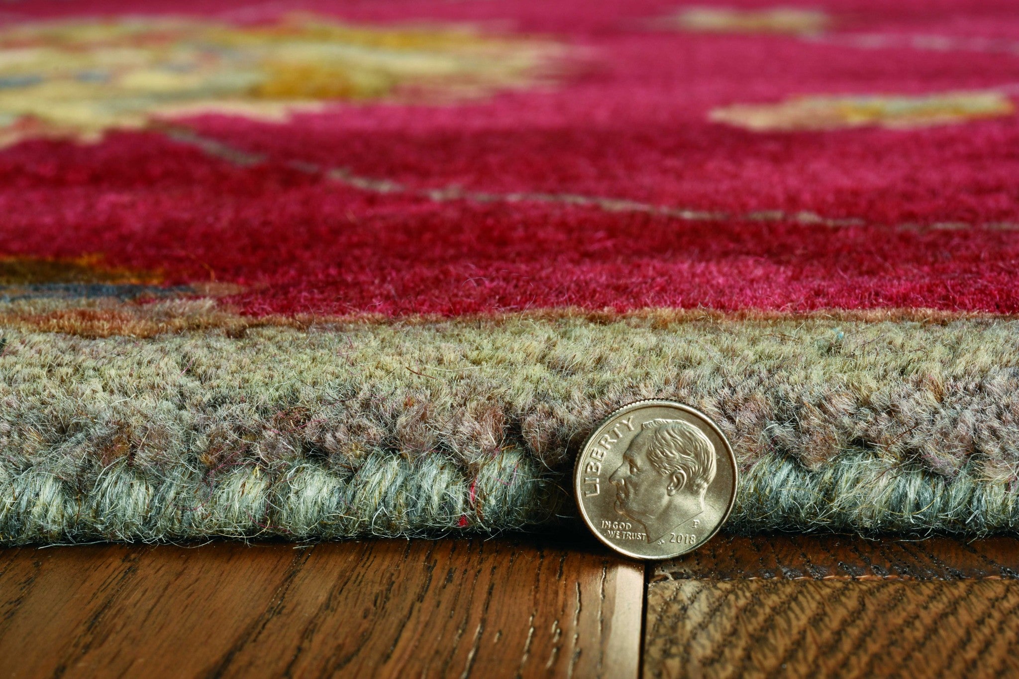 Red Wool Traditional Rug