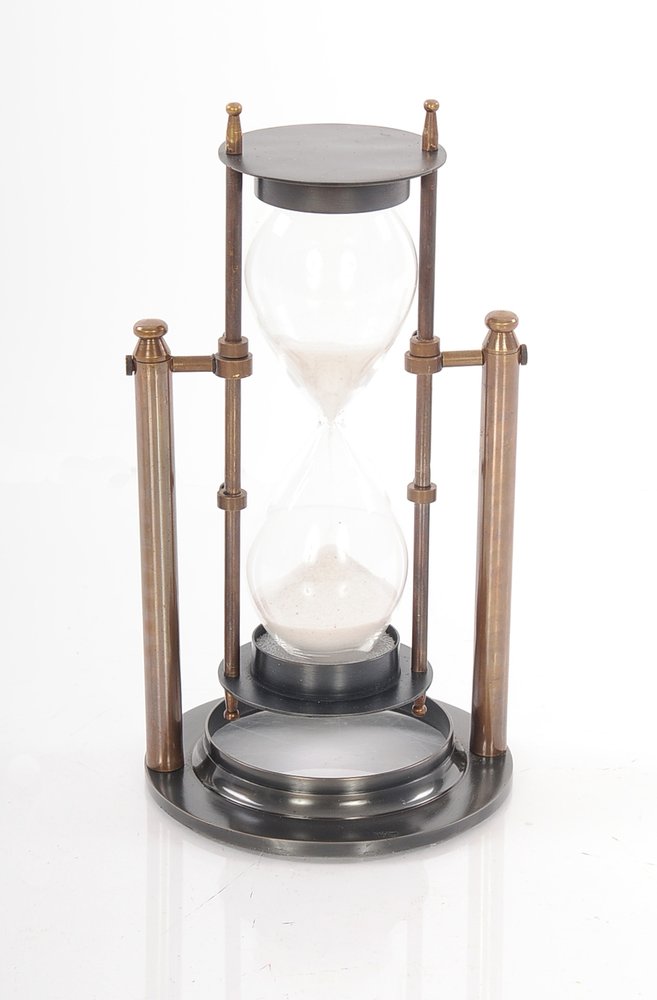 8" Brass Revolving Sand Timer
