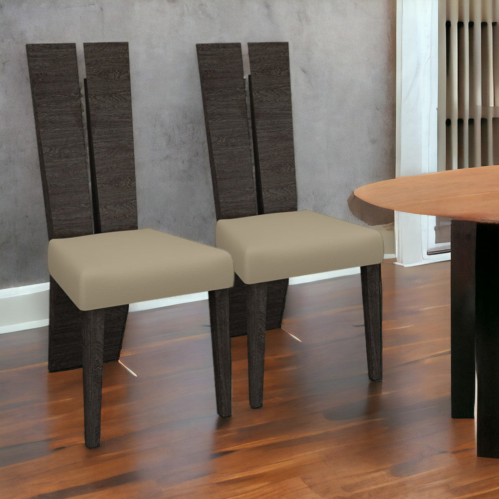 Set of Two 23" Modern High Split Back Dining Chairs