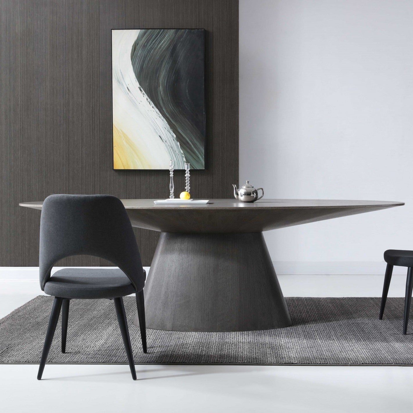 95" Oval Wood Dining Table