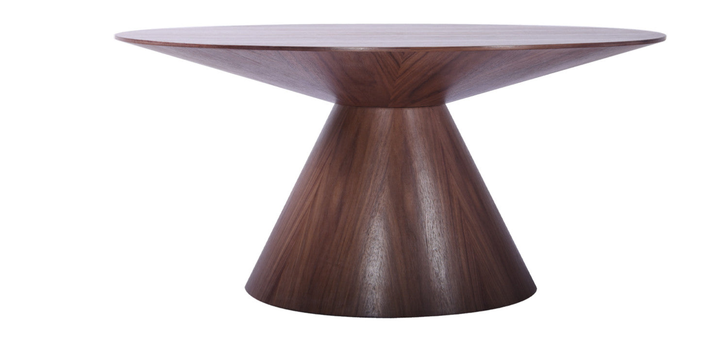 59" Brown Oval Wood Dining Table