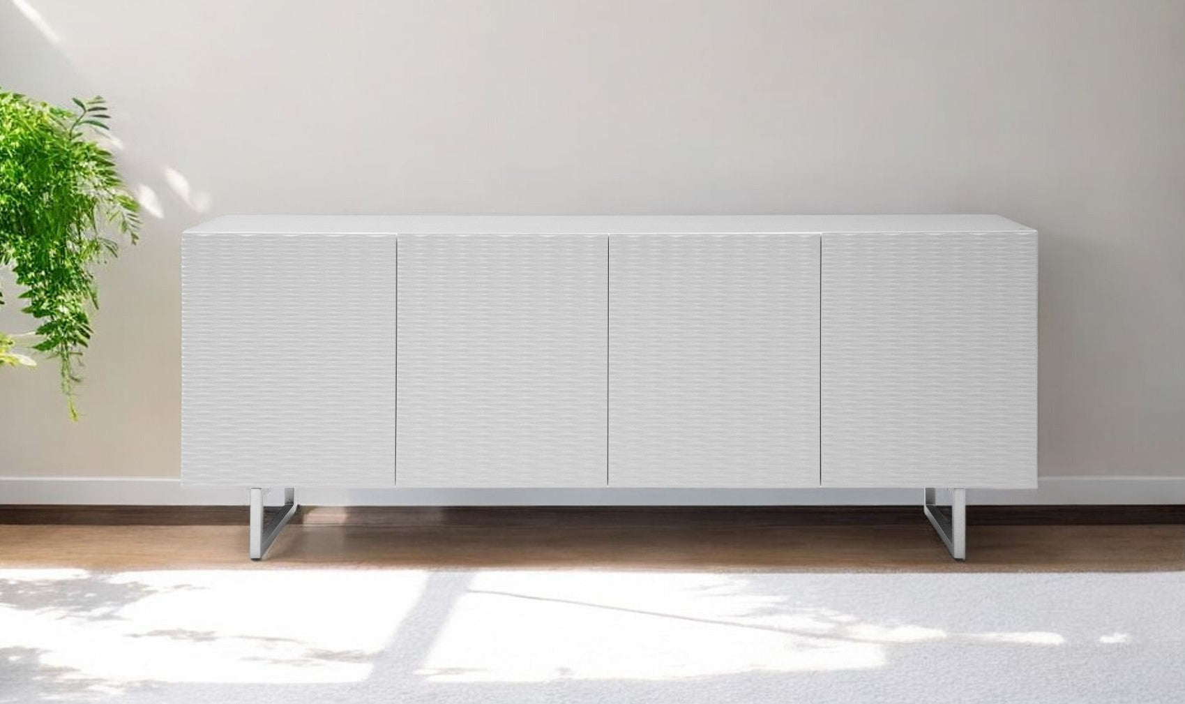 79" White Contemporary Sideboard