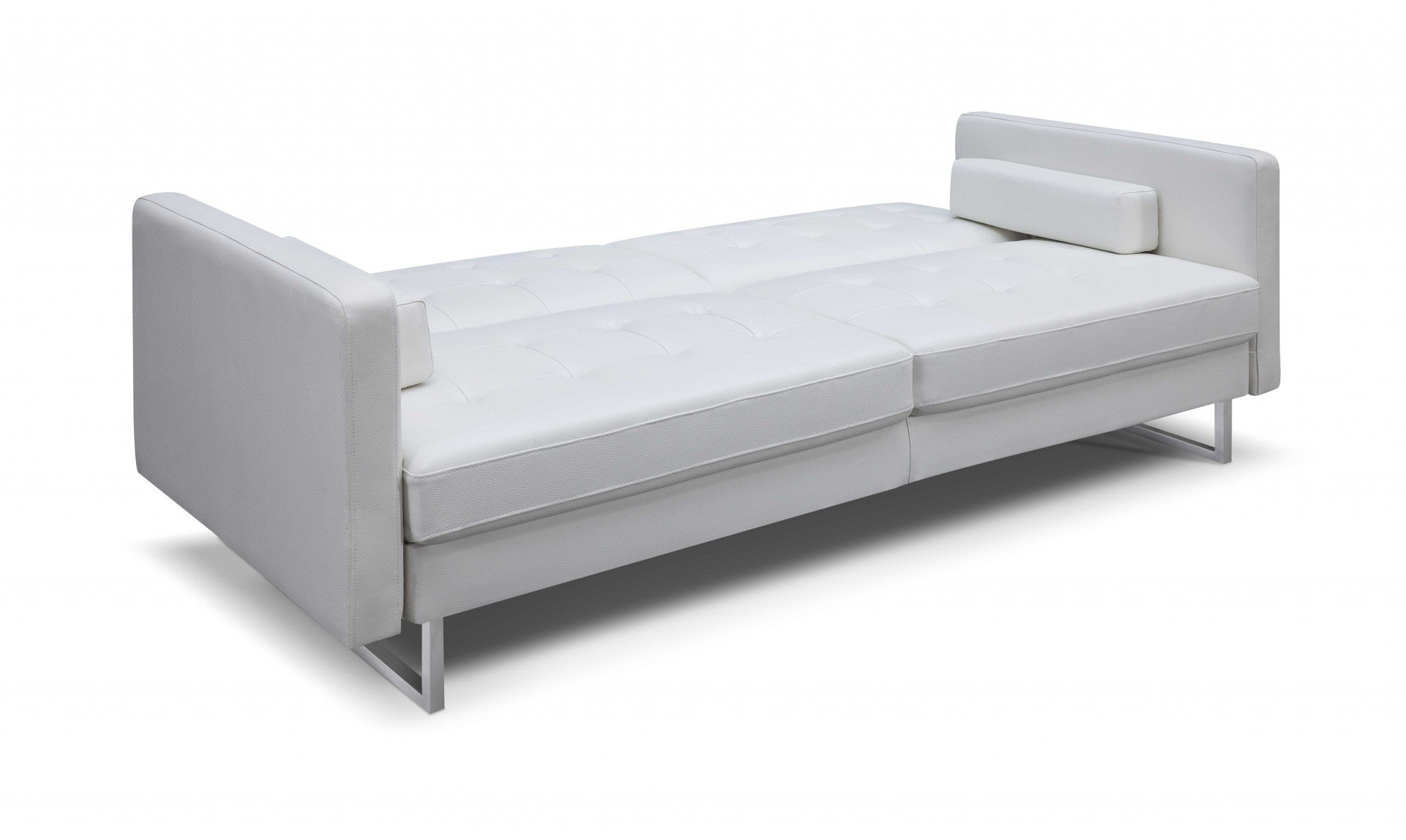 80" Tufted Faux Leather Sleeper Sofa