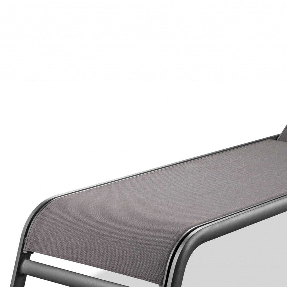 Set of Two 81" Metal Outdoor Chaise Loungers