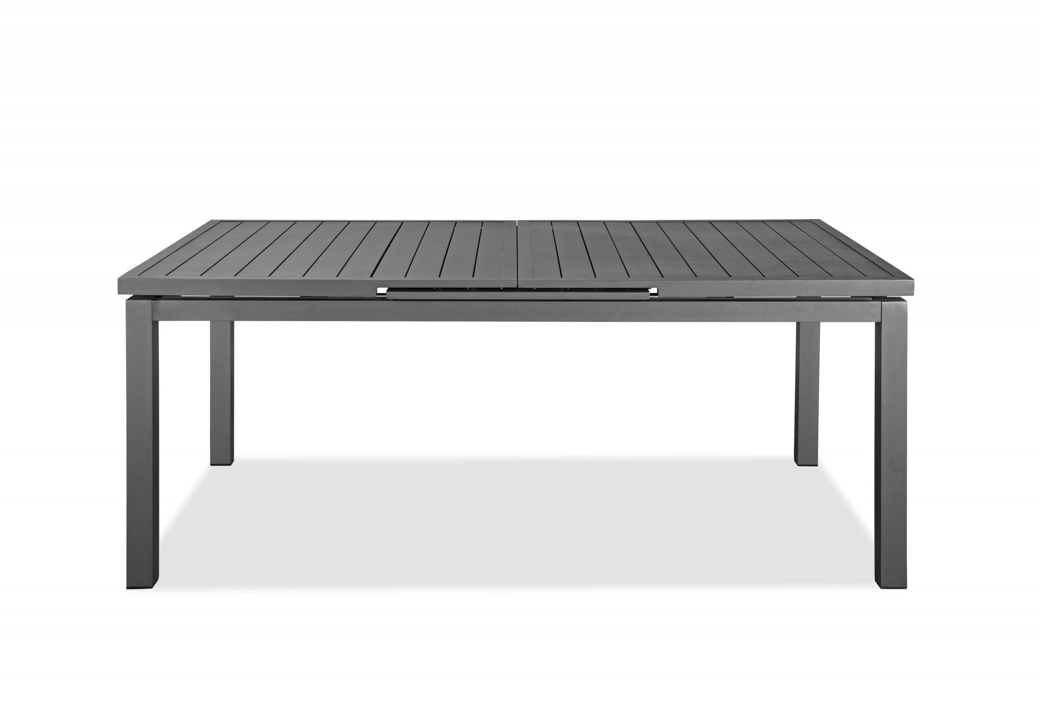 71" Gray Metal Extendable Outdoor Table