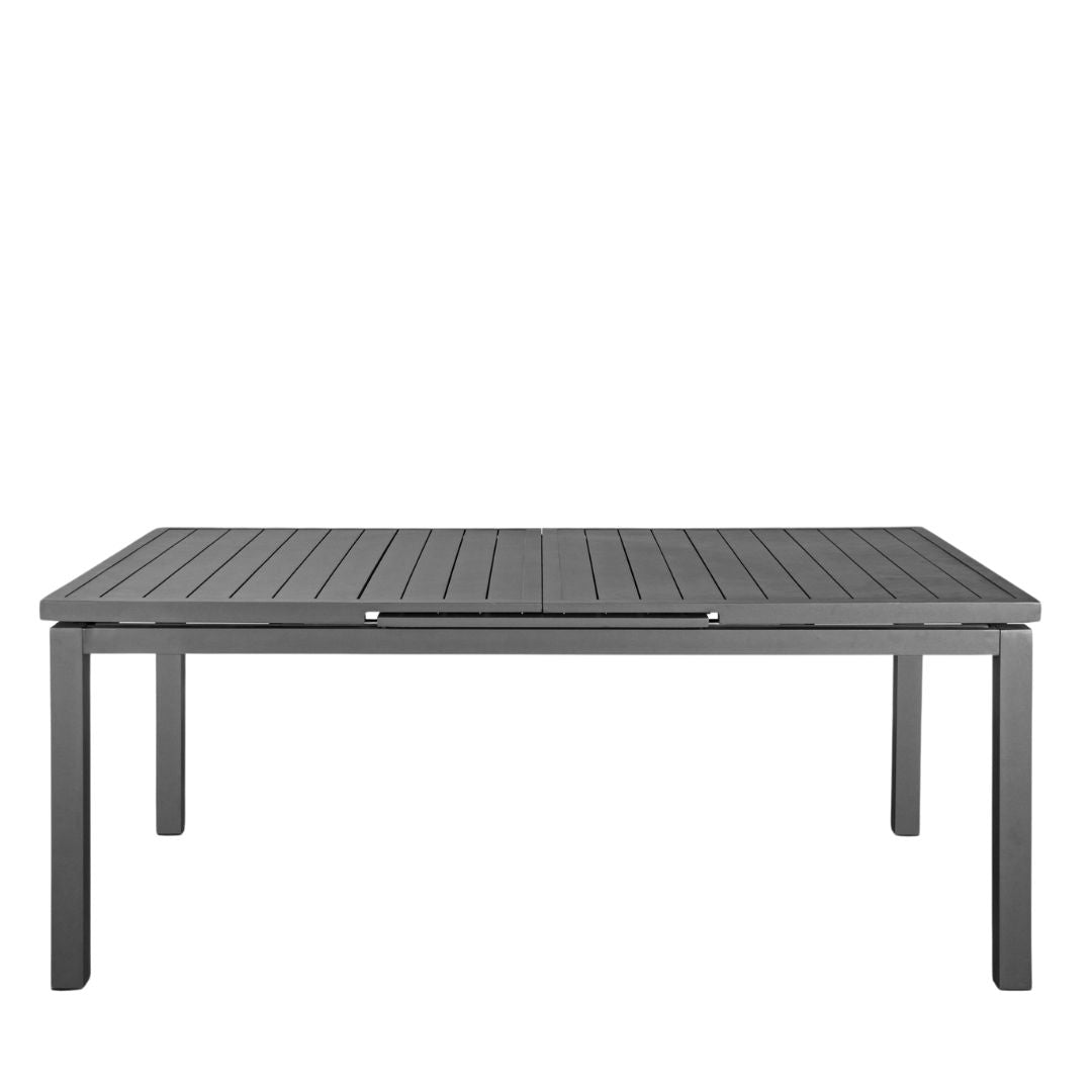 71" Gray Metal Extendable Outdoor Table