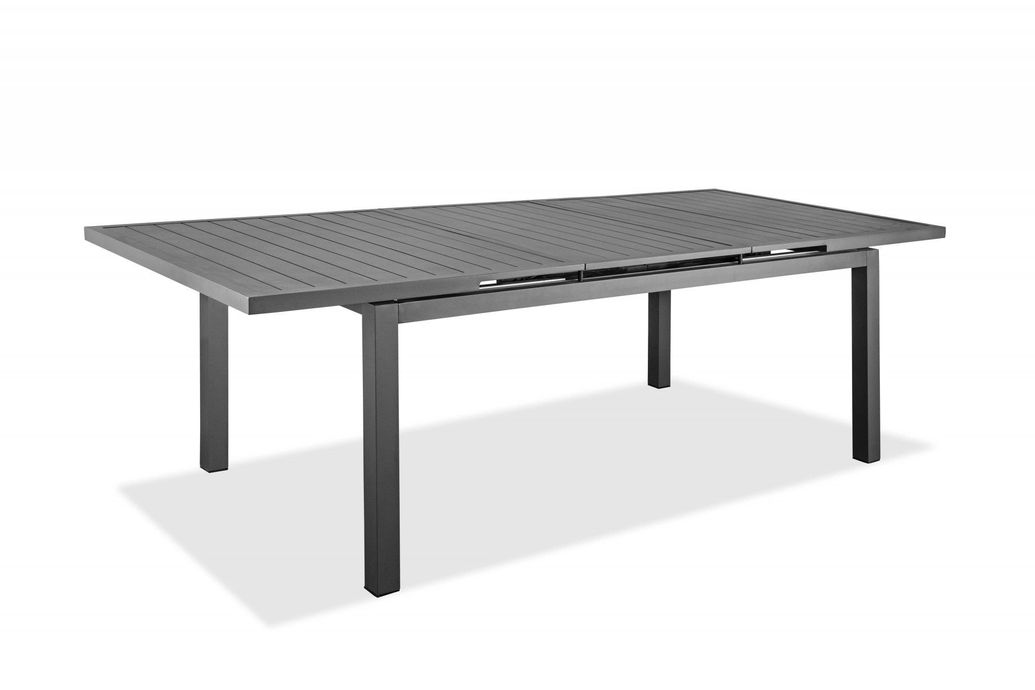 71" Gray Metal Extendable Outdoor Table