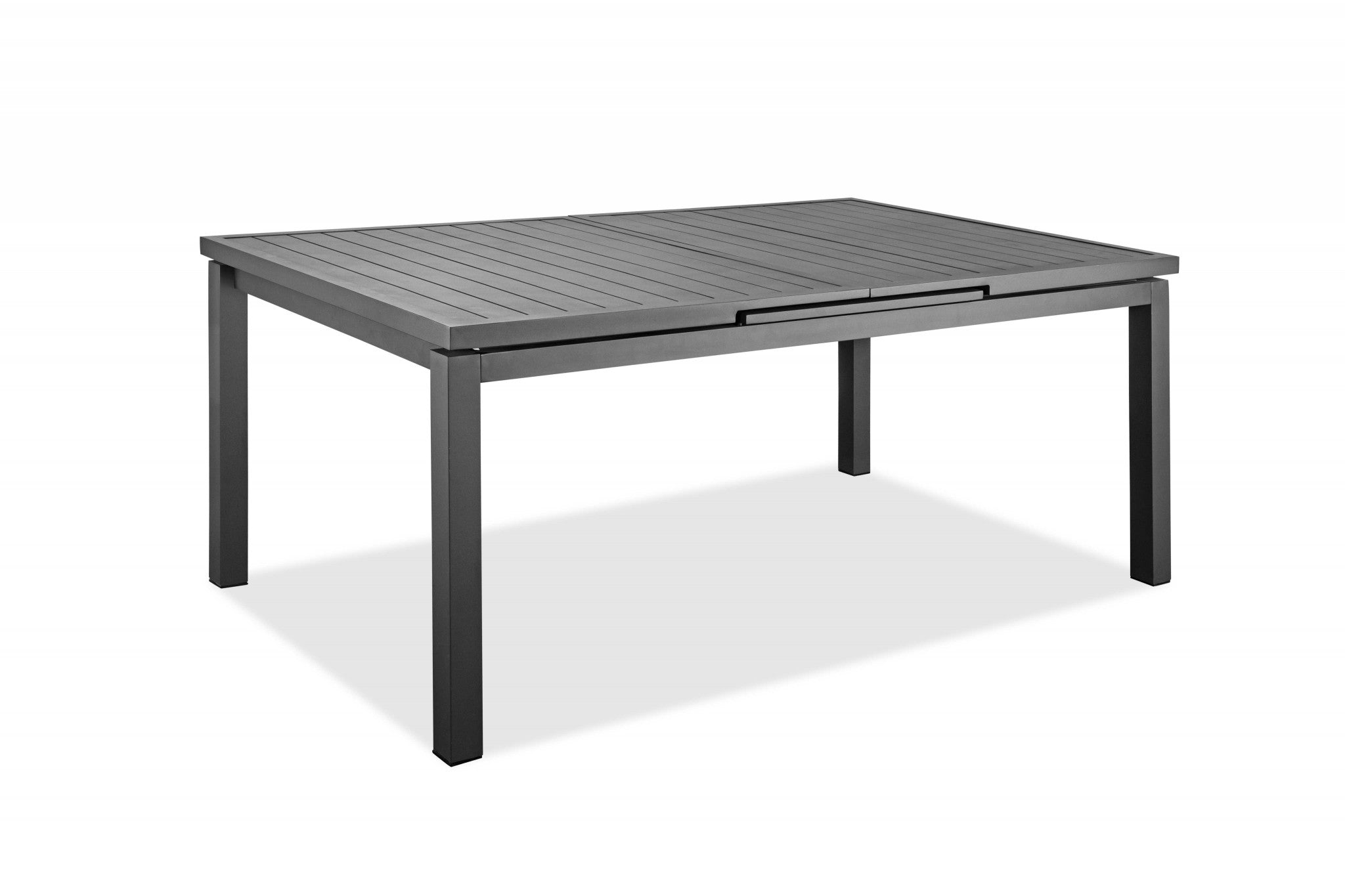 71" Gray Metal Extendable Outdoor Table