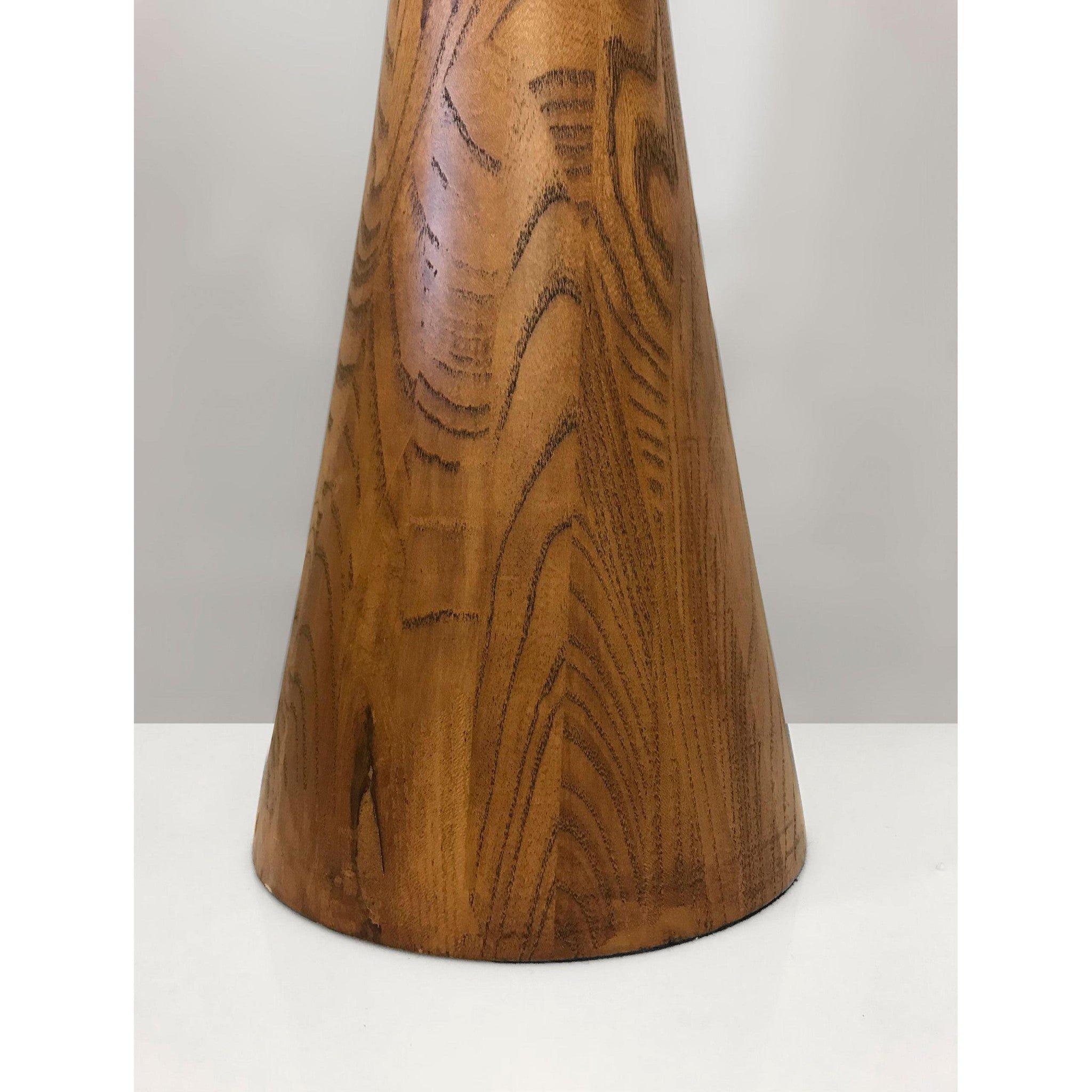 68" Wood Pedestal Floor Lamp