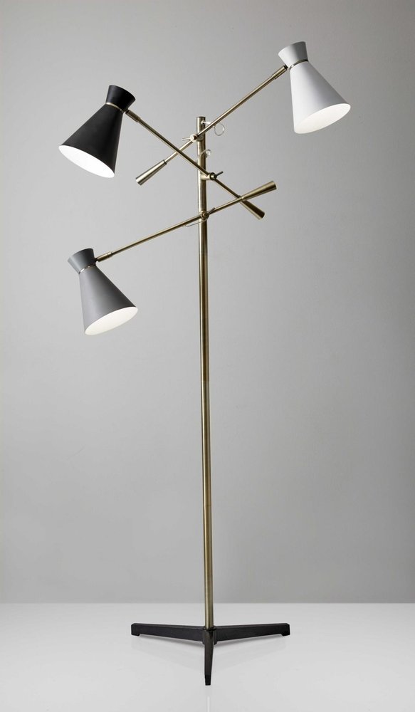 71" Industrial Studio 3-Cone Floor Lamp