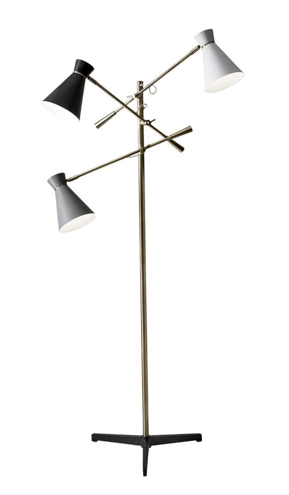 71" Industrial Studio 3-Cone Floor Lamp