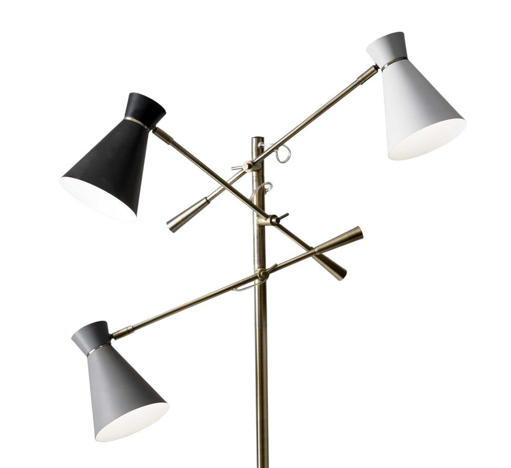 71" Industrial Studio 3-Cone Floor Lamp