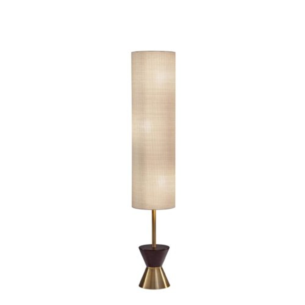 59" Brass Column Floor Lamp