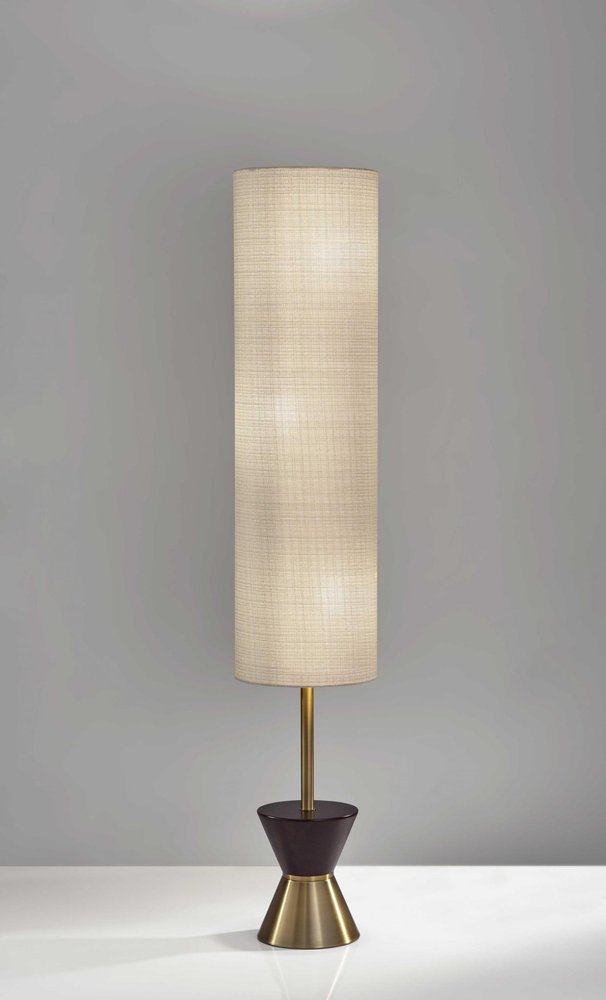 59" Brass Column Floor Lamp