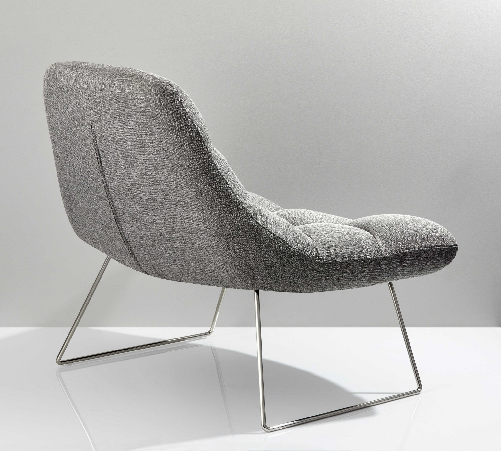 40" Gray Tufted Butterfly Chair