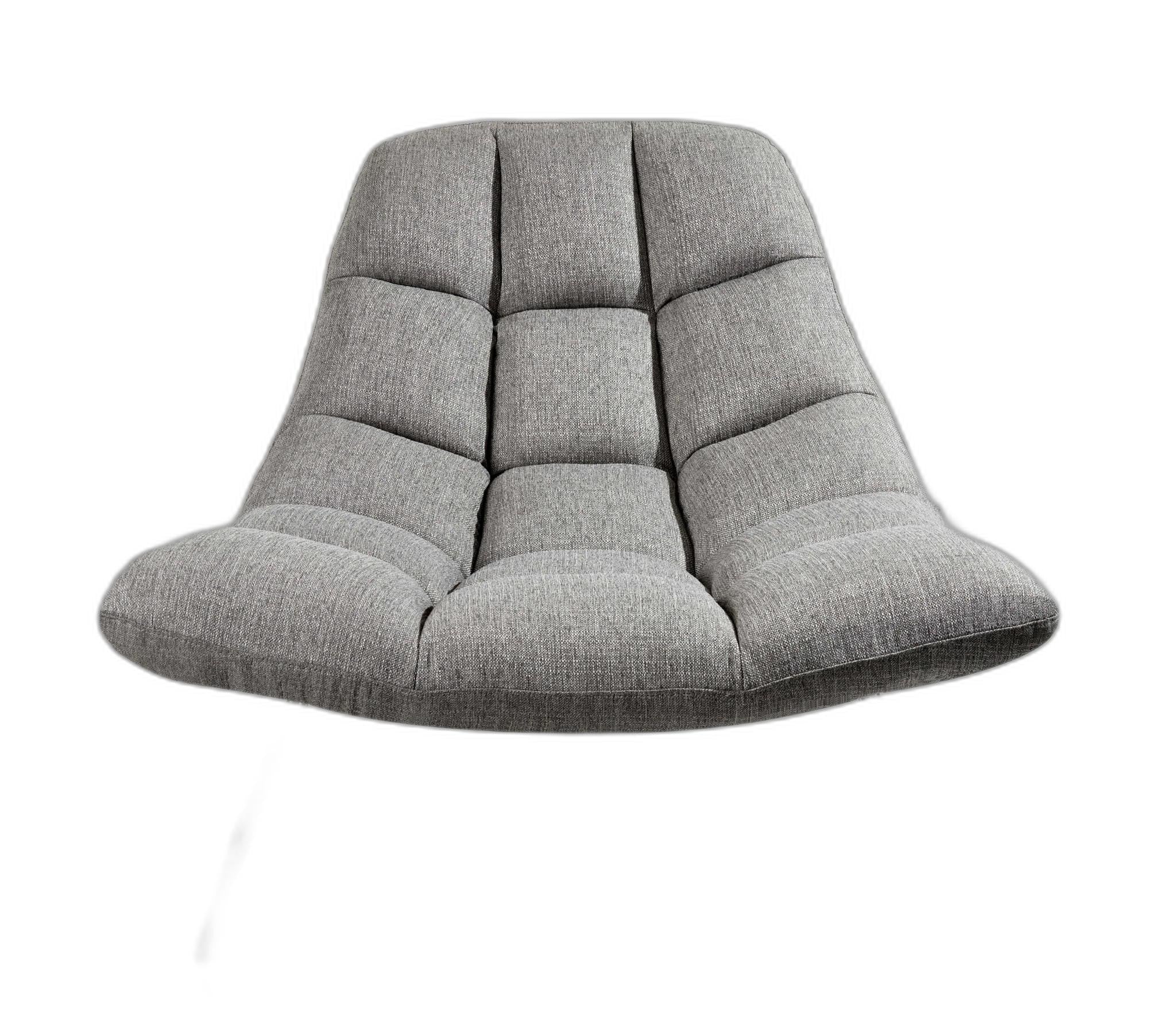 40" Gray Tufted Butterfly Chair