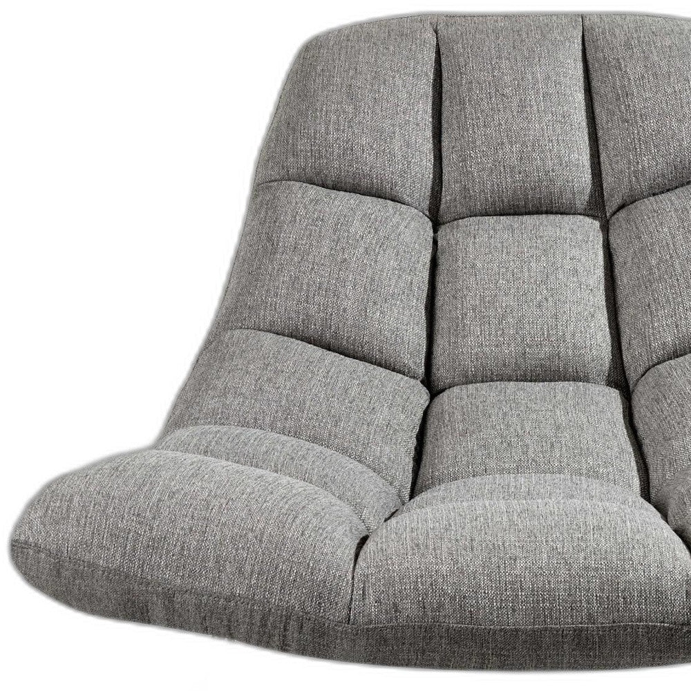 40" Gray Tufted Butterfly Chair