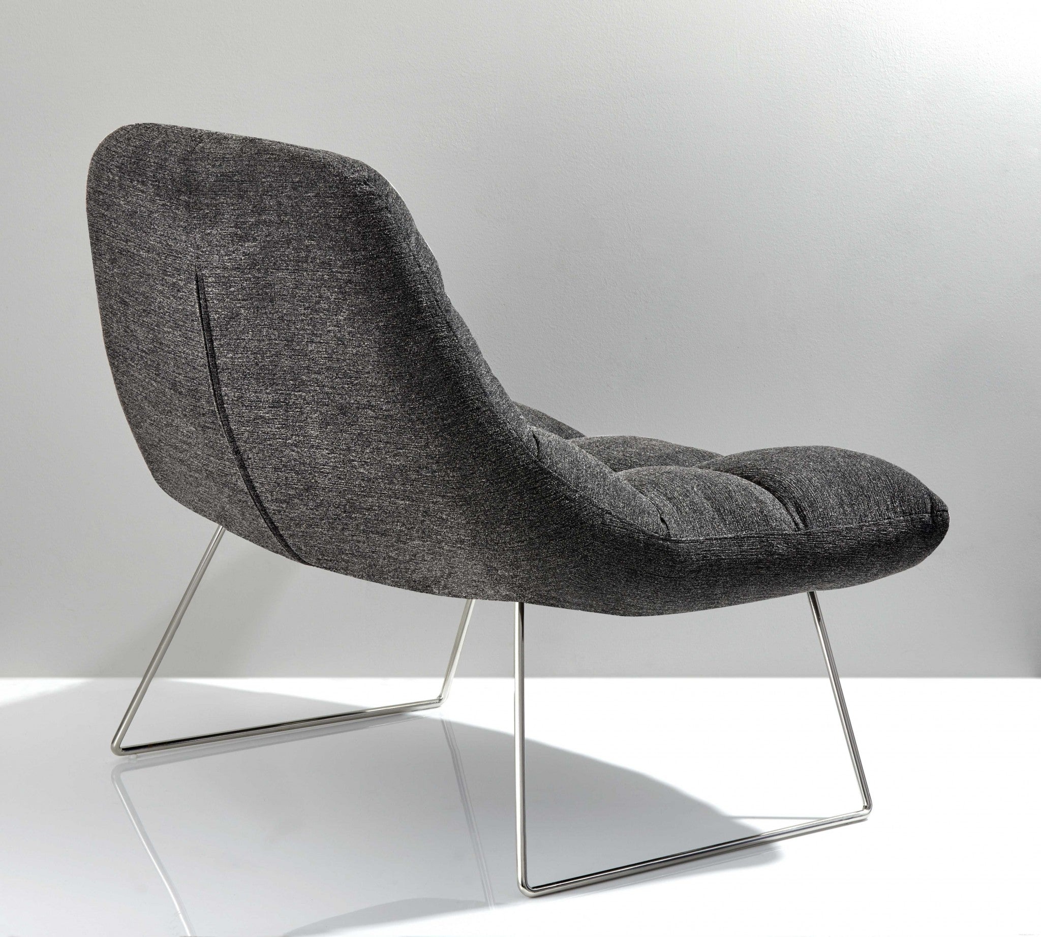 40" Gray Tufted Butterfly Chair