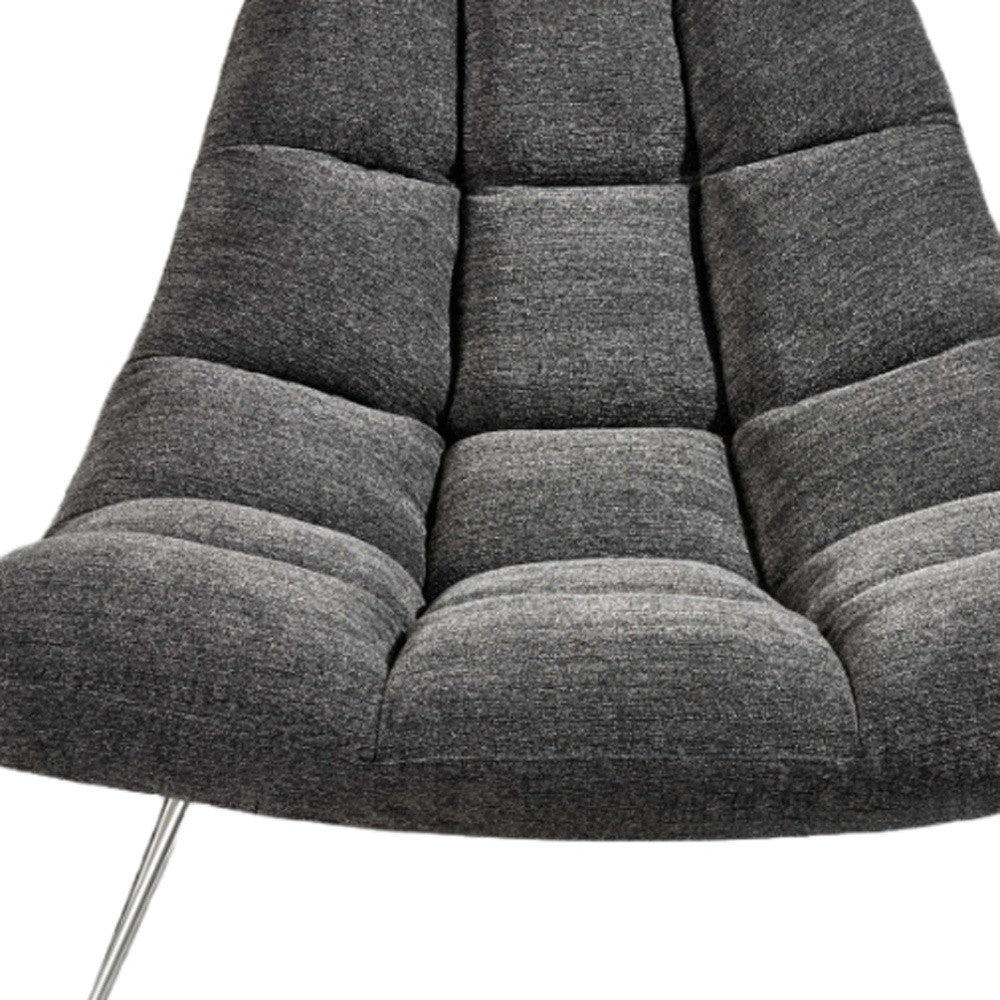 40" Gray Tufted Butterfly Chair