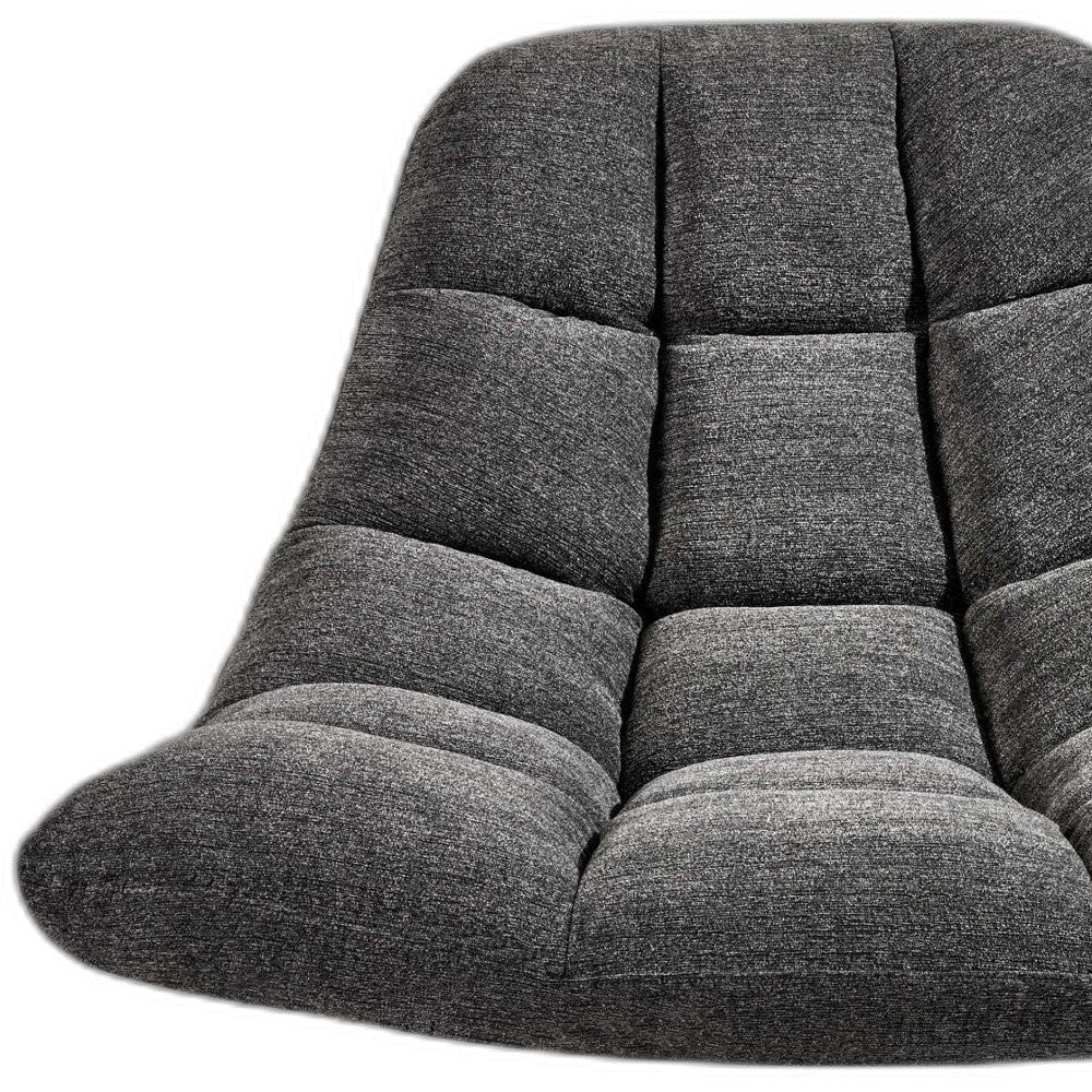 40" Gray Tufted Butterfly Chair