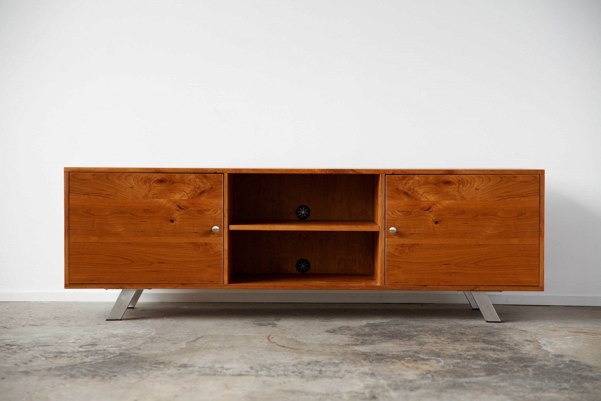 72" Cherry Wood TV Stand