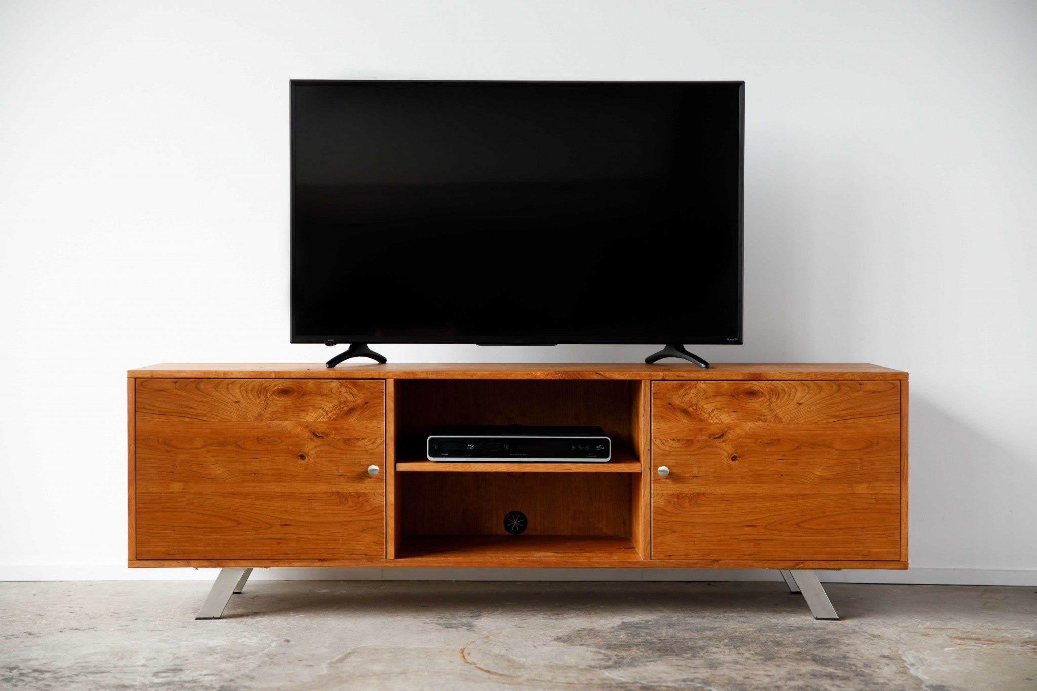 72" Cherry Wood TV Stand