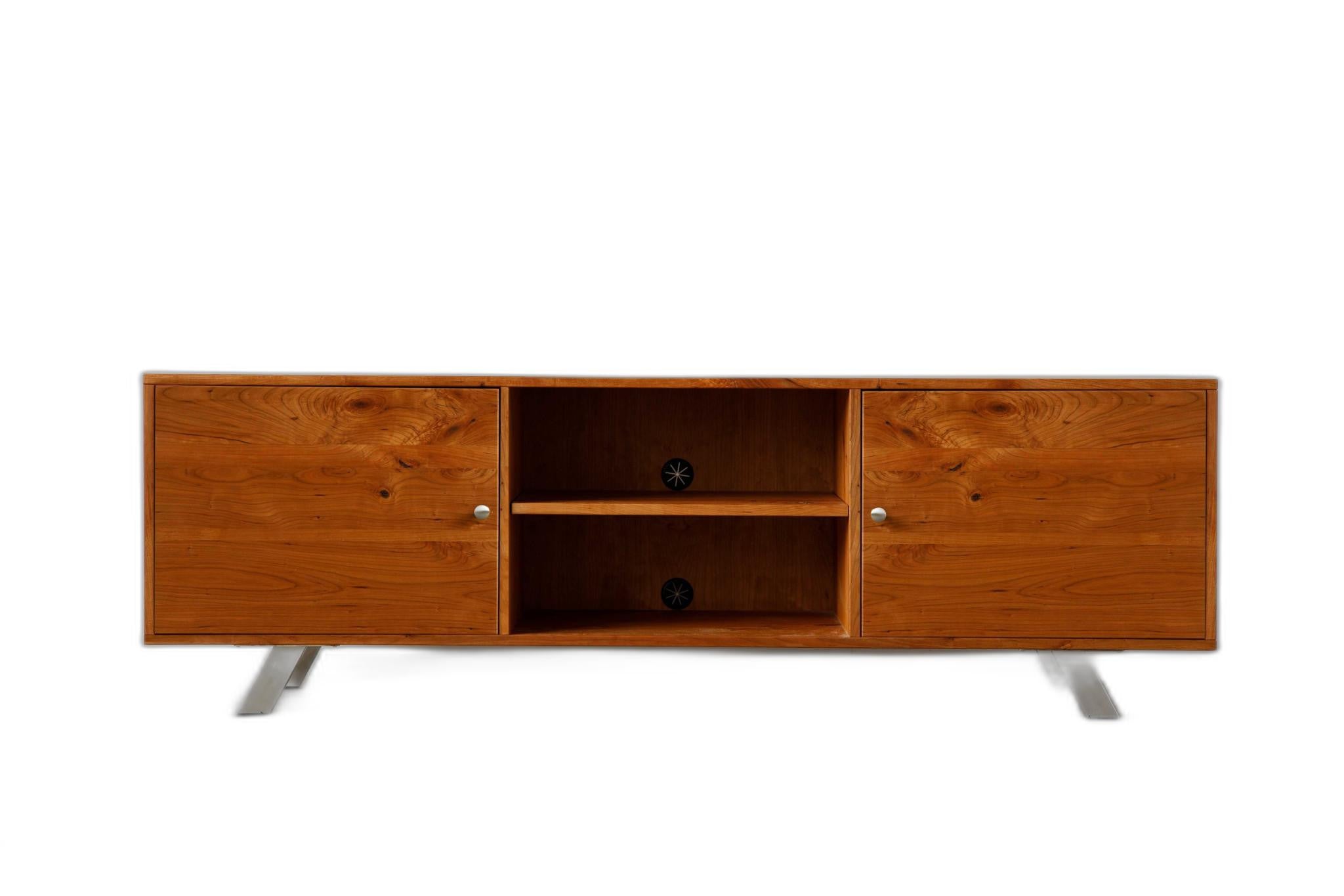 72" Cherry Wood TV Stand