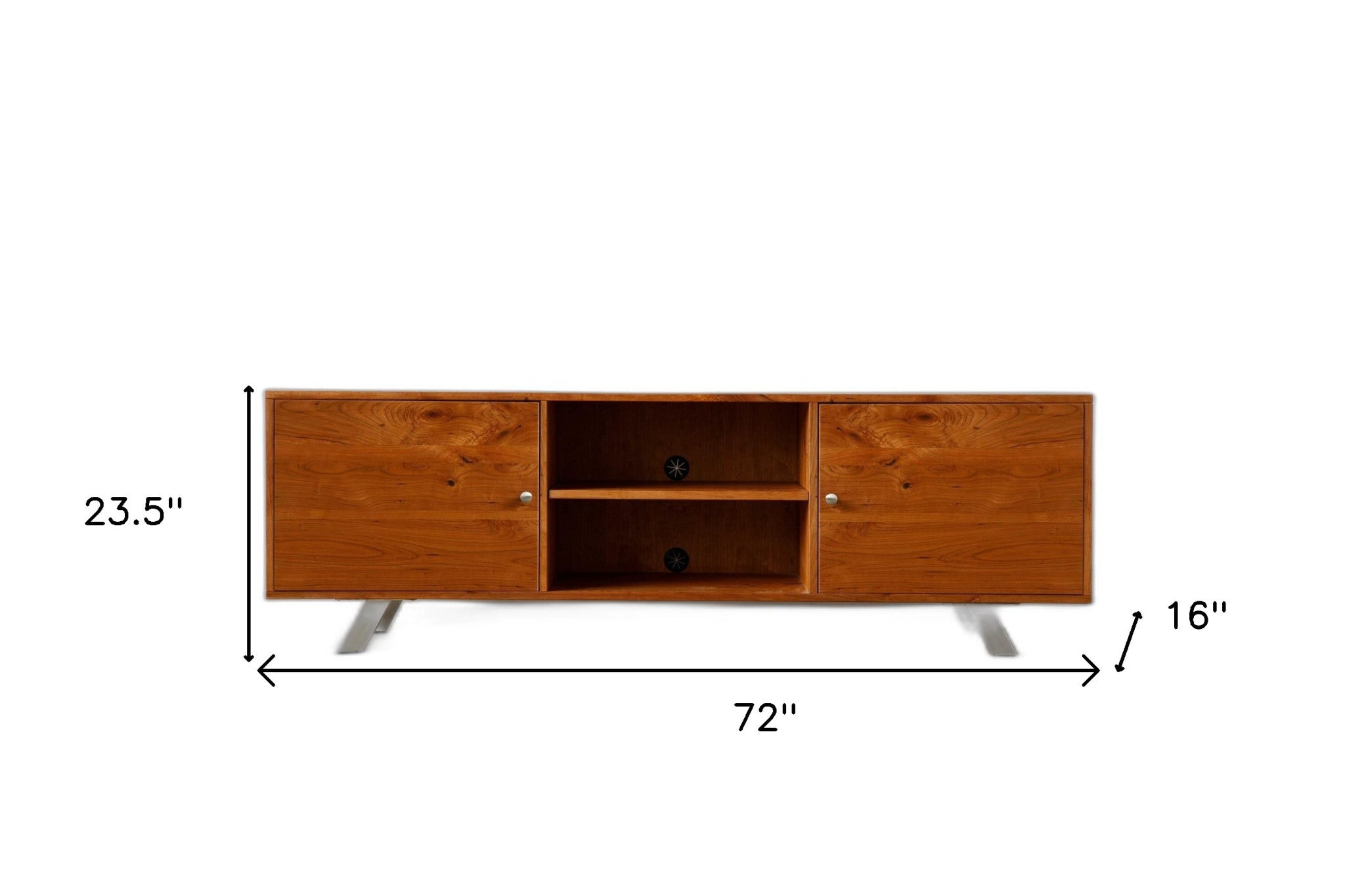 72" Cherry Wood TV Stand