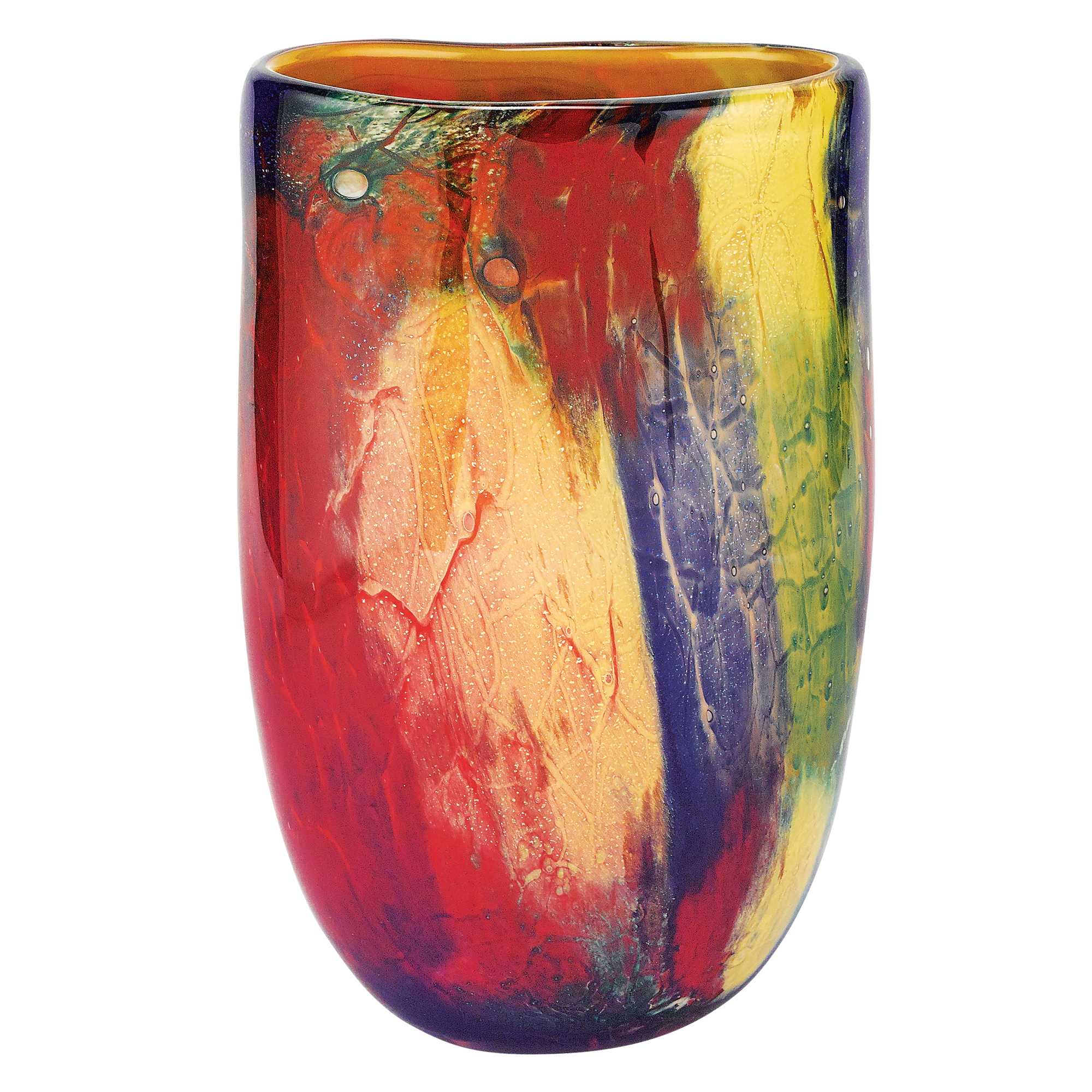 7" Multi-Color Glass Vase