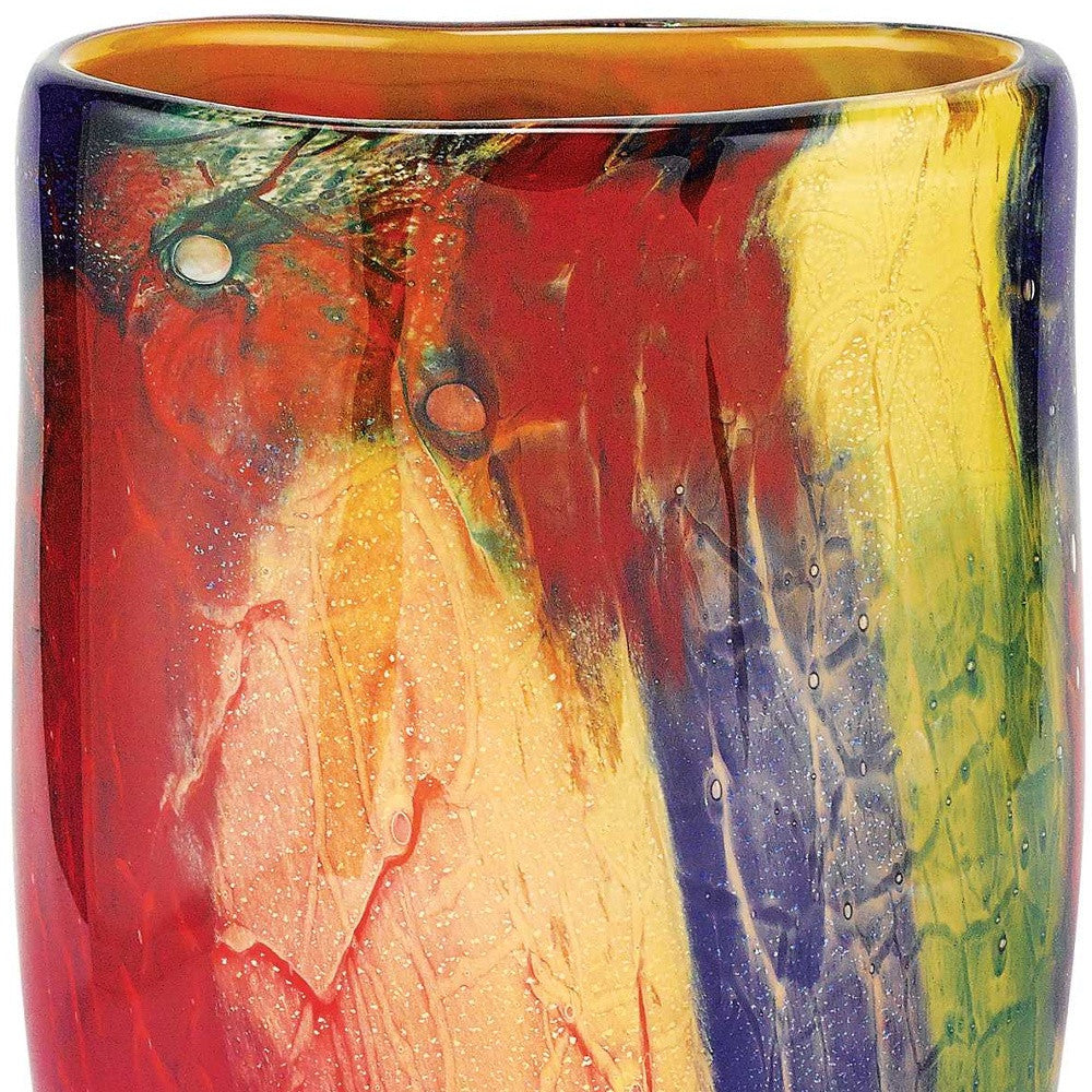 7" Multi-Color Glass Vase