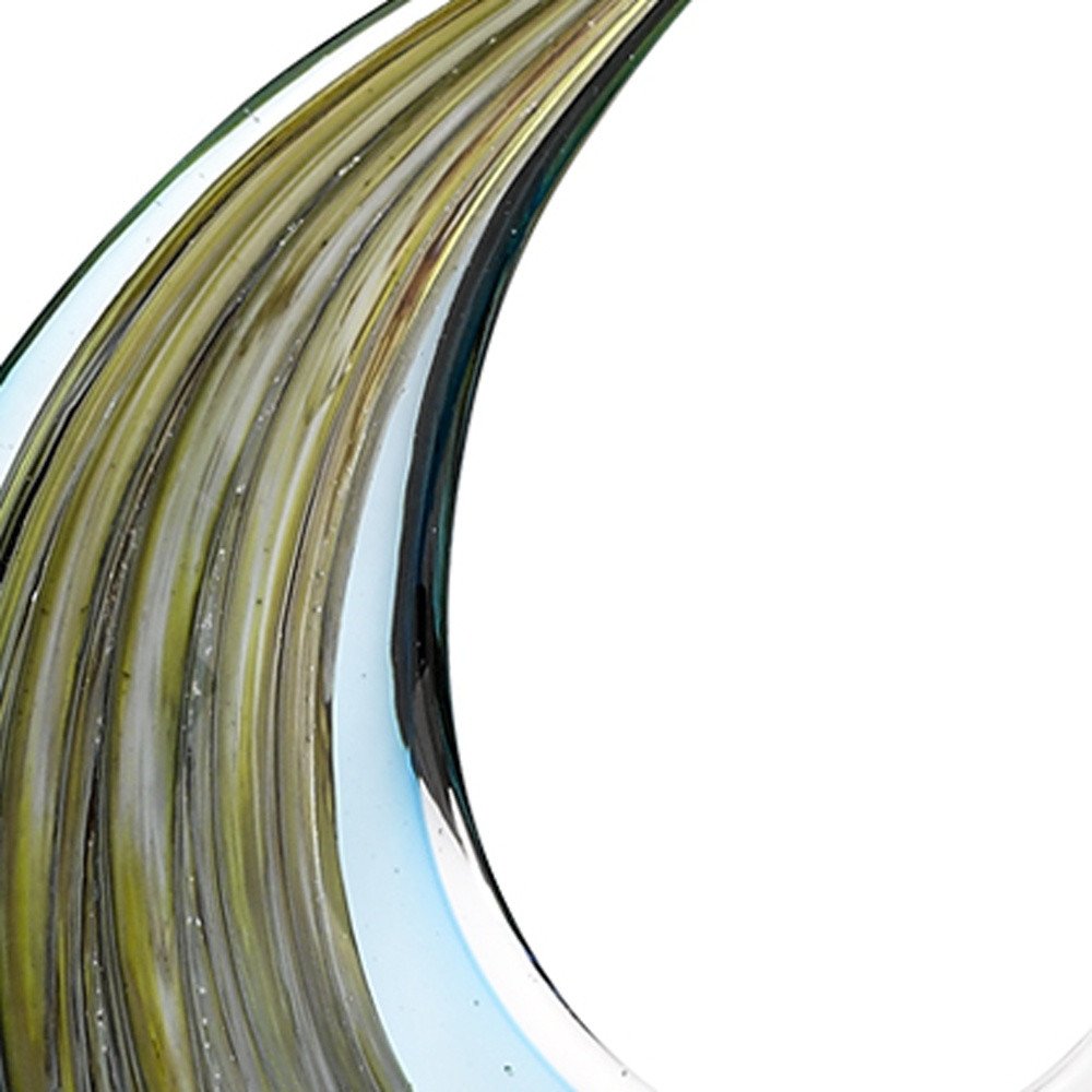 17" Blue Murano Glass Fish Sculpture