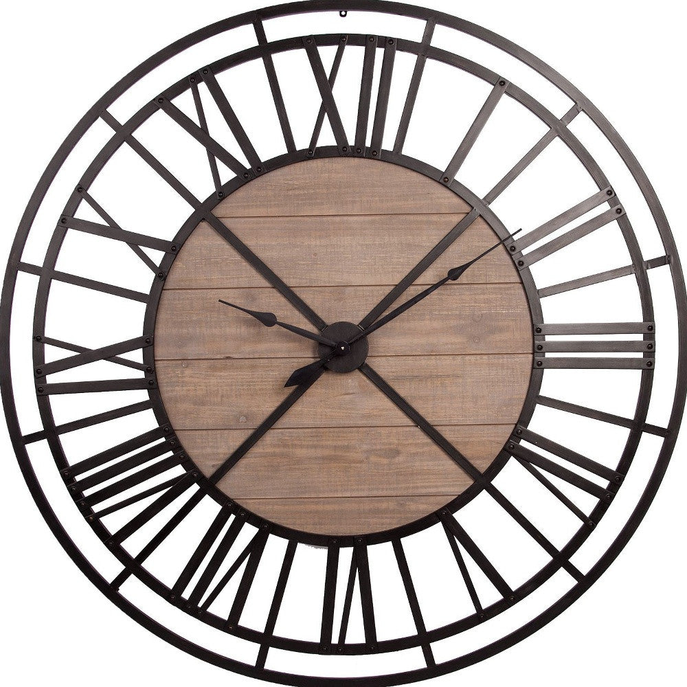 59" Black Circle Roman Wall Clock