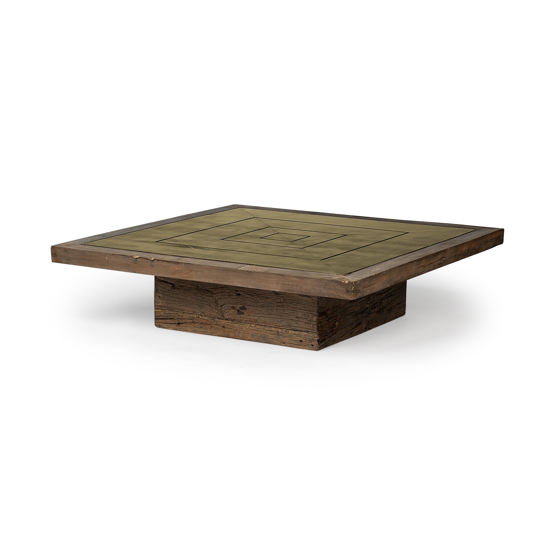 50" Square Polished Wood Coffee Table