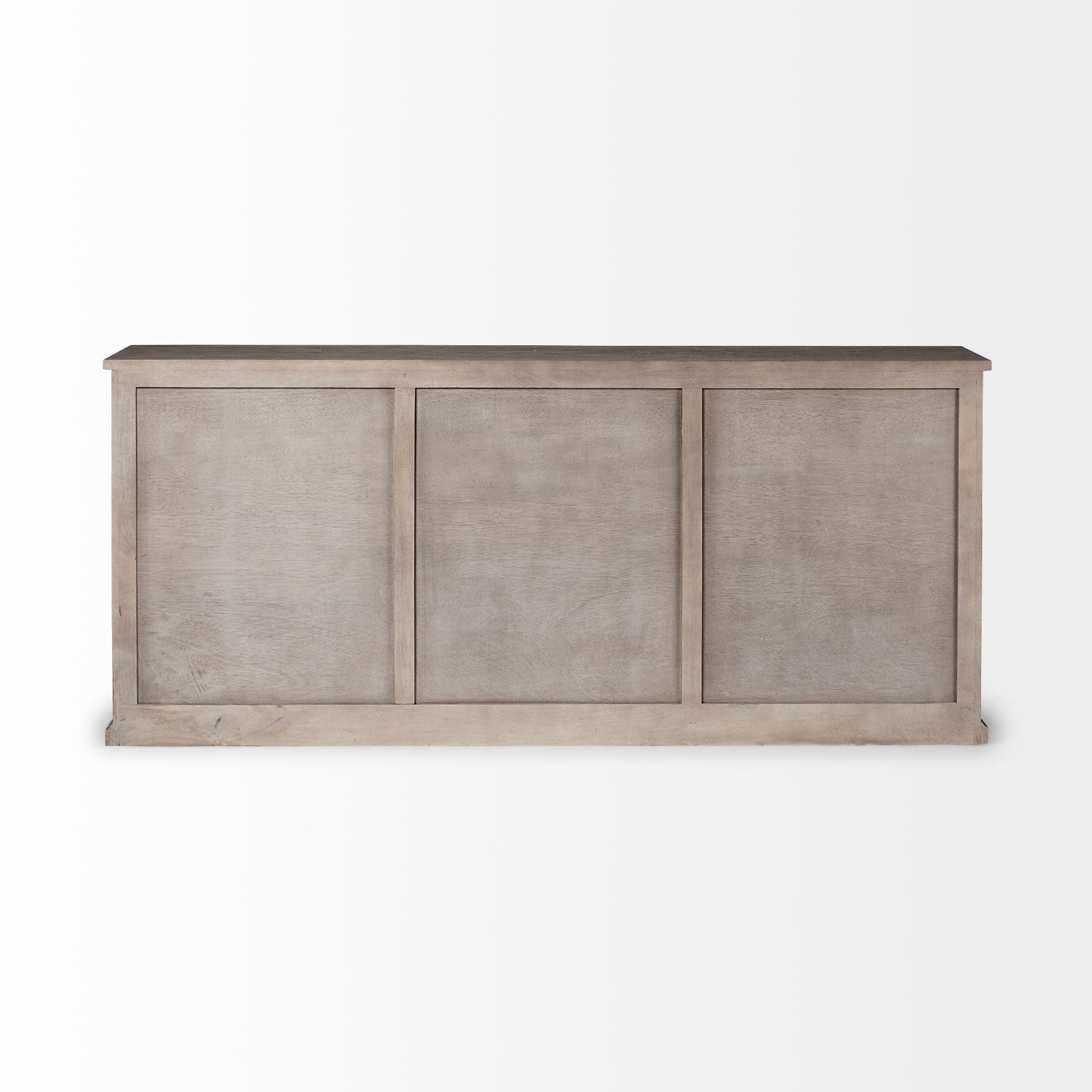 81" Mango Wood 3 Cabinet Sideboard