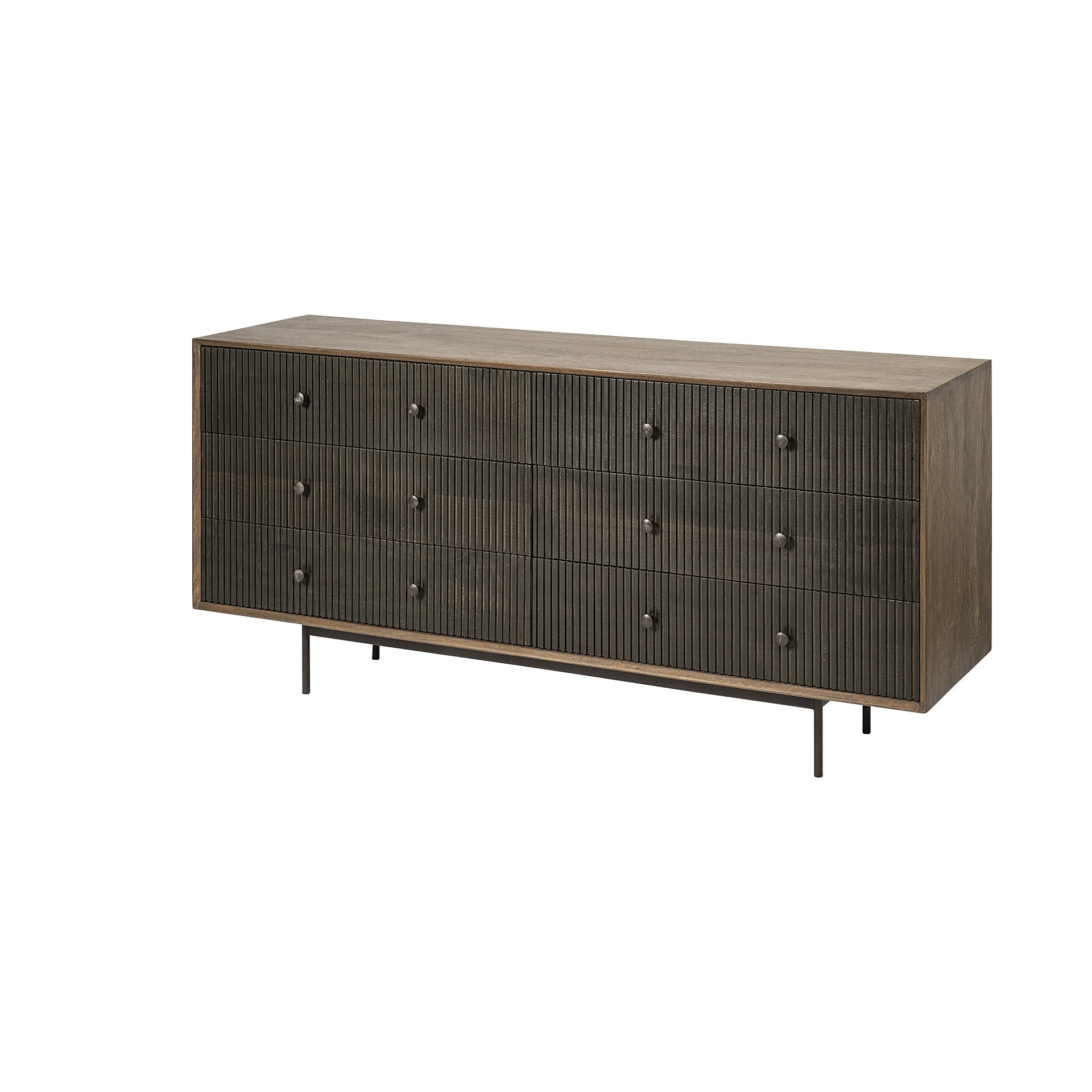 70" Brown Mid-Century Sideboard