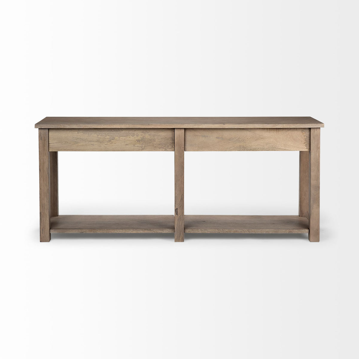 72" Brown Farmhouse Console Table with Drawers