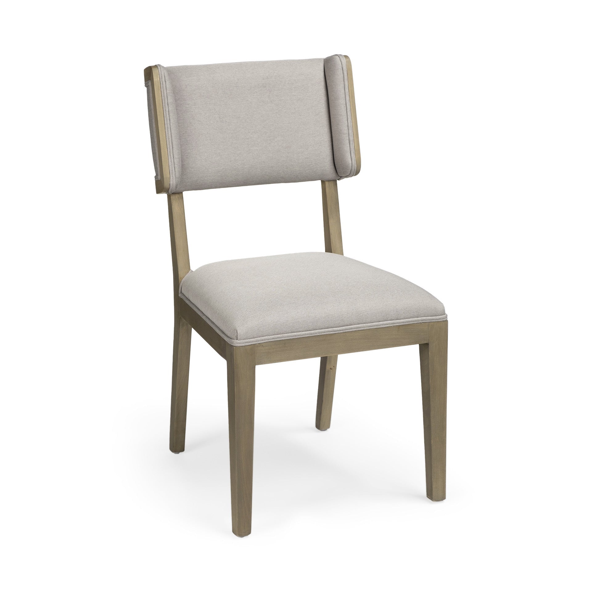 Set Of Two 19" Light Gray Open Back Coastal Dining Chair