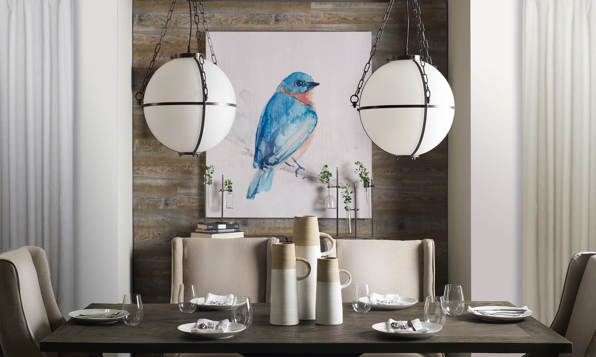 79" Brown and Black Anvil Dining Table