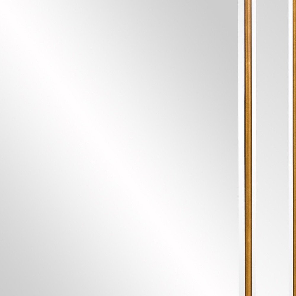 24" Gold Leaf Rectangle Mirror with Angled Corners