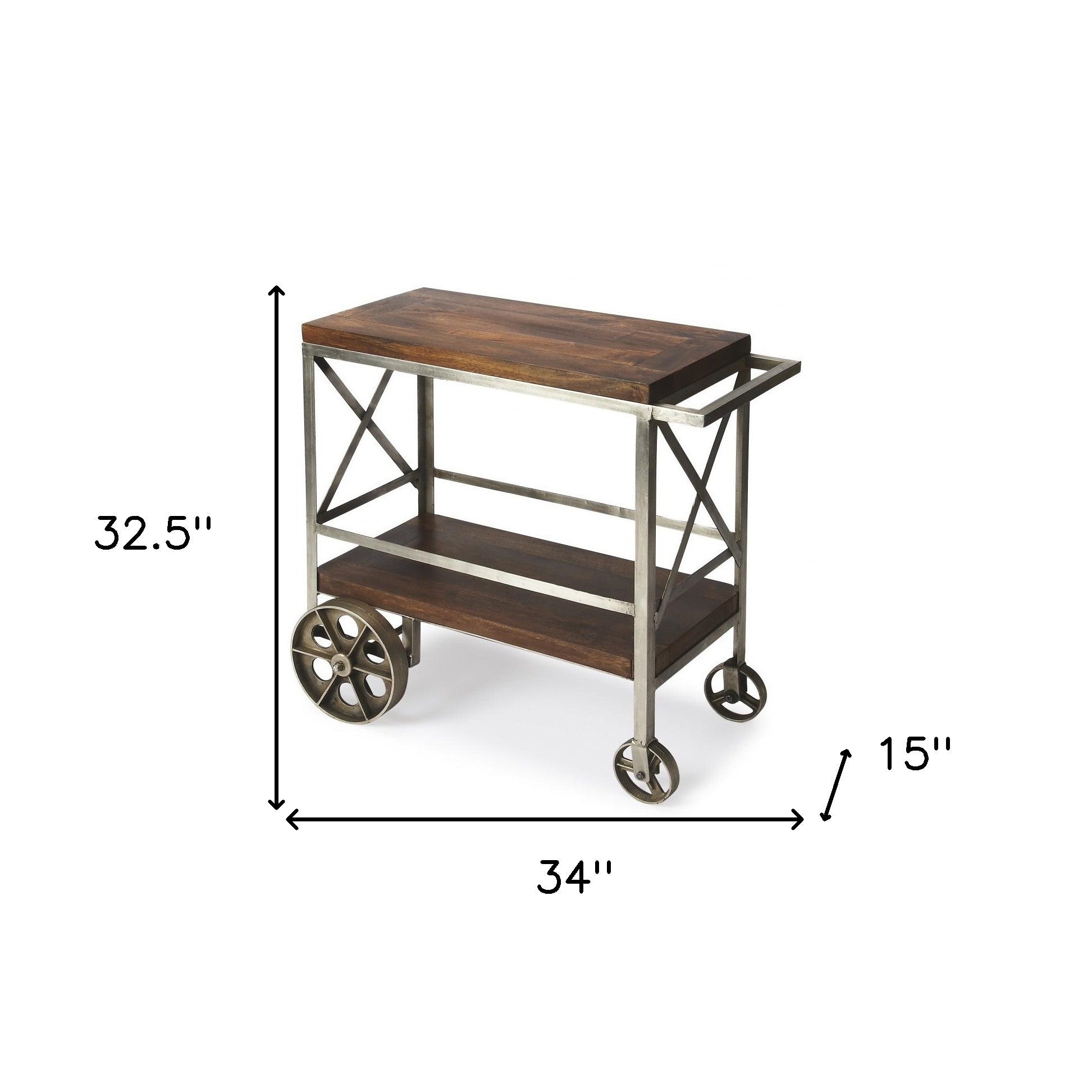 34" Vintage Rolling Bart Cart