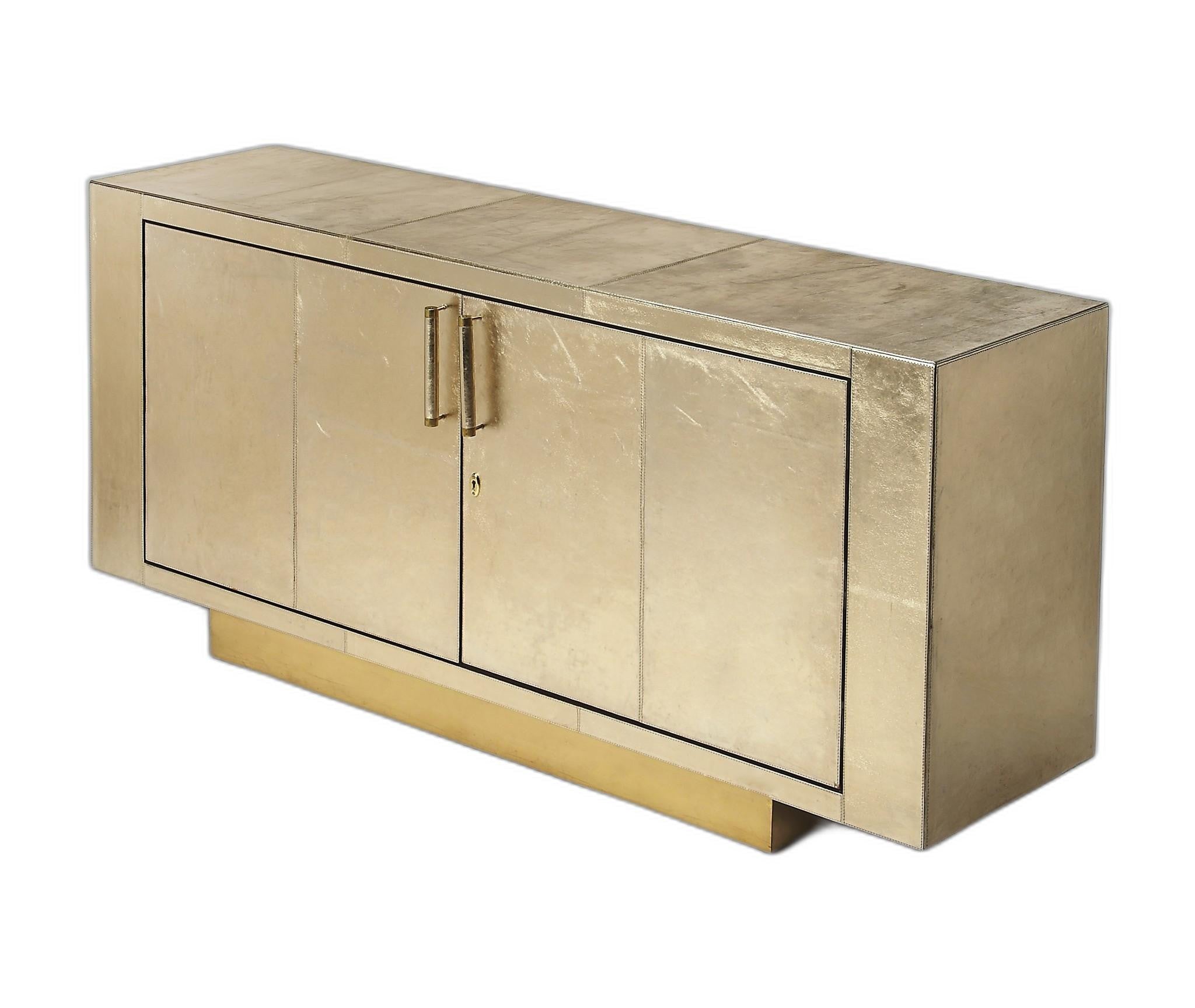 71" Gold Wood Sideboard